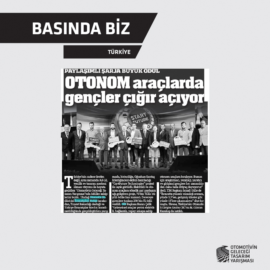 basinda biz otomotivin gelecegi tasarim yarismasi 2021